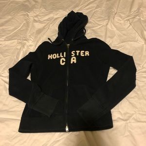Hollister zip-up hoodie - navy - Large